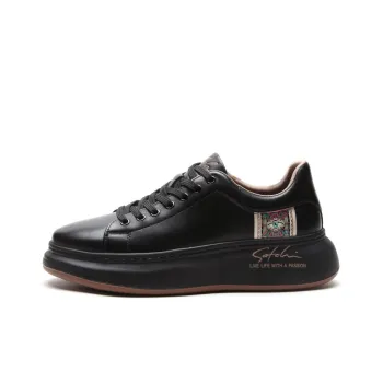 Satchi Casual Leather Shoes Men's Black