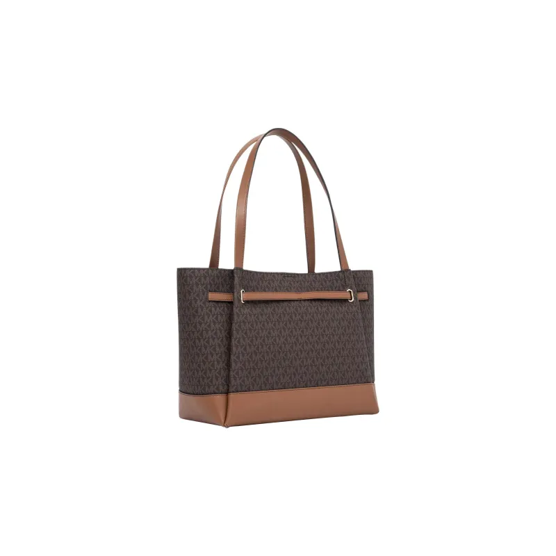 MICHAEL KORS Canvas Tote Bag, Shopping Bag, Handbag, Shoulder Bag Women's Brown-1