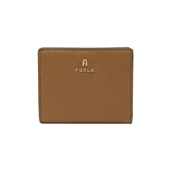 Furla Grain Leather Card Holder, Wallet Women's Brown