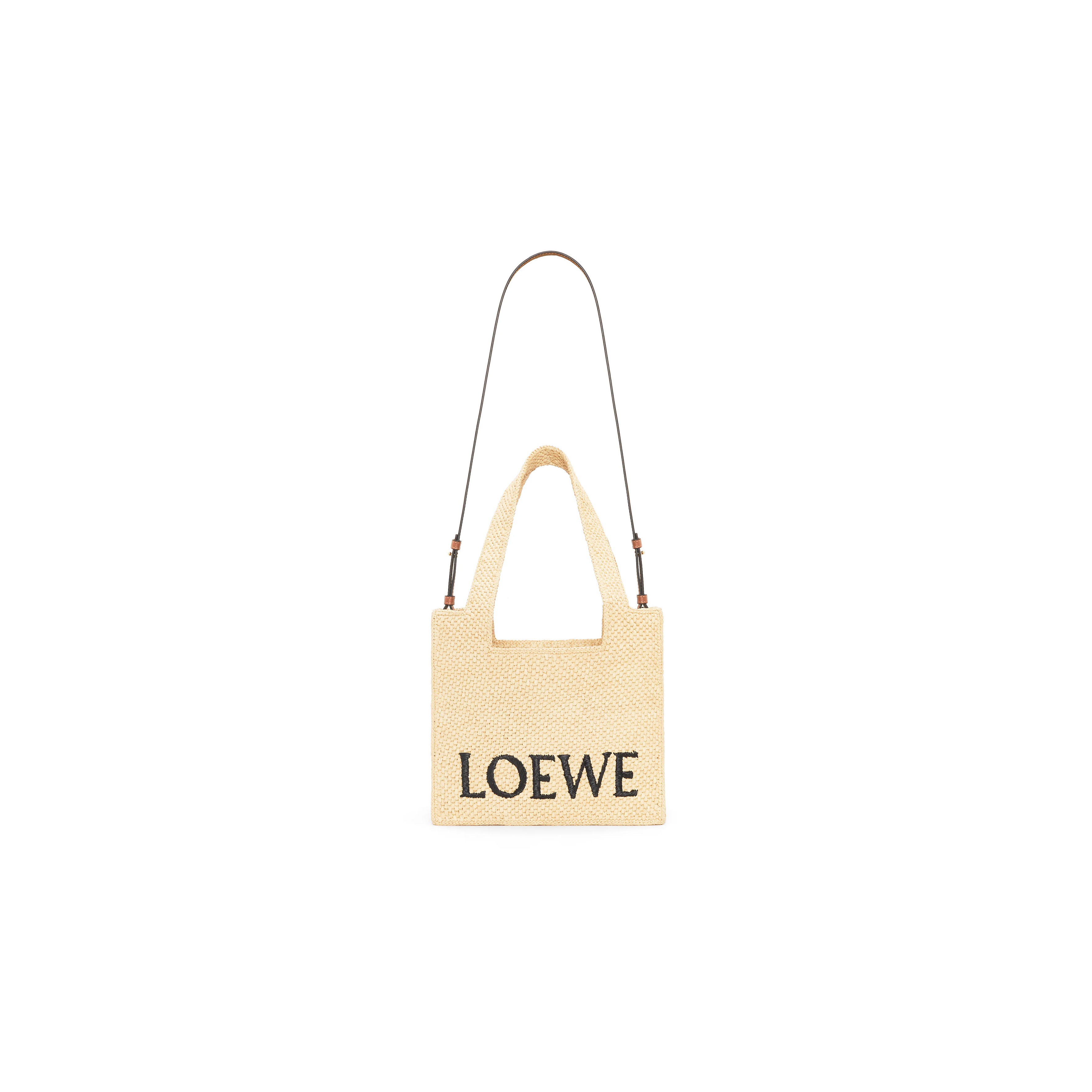 トートバッグ LOEWE LOEWE Font medium tote bag in raffia Medium LOEWE Font tote in raffia Blue - LOEWE