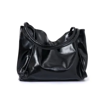 OTA PU Shopping Bag, Tote Bag, Handbag, Shoulder Bag Large Size Women's Black