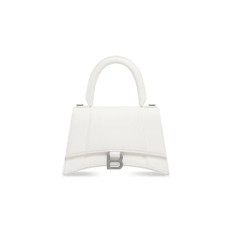 Balenciaga Hourglass Fabric Shoulder Bag, Crossbody Bag, Handbag Trumpets Women's White-0