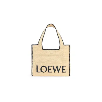 LOEWE Raffia Fiber Tote Bag Shopping Bag Handbag Large Size Women's Natural