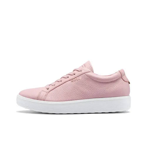 Ecco Soft Cool Skateboard Shoes Women's Low-Top Silver Pink