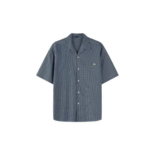 Rabbit House Shirts Men Blue/White Checkered