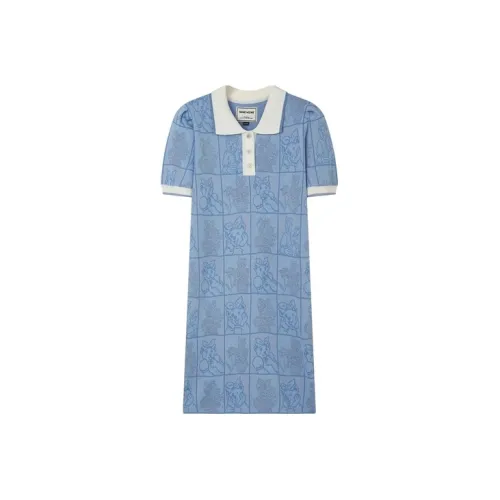 Teenie Weenie Short-Sleeved Dresses Women's Light Blue