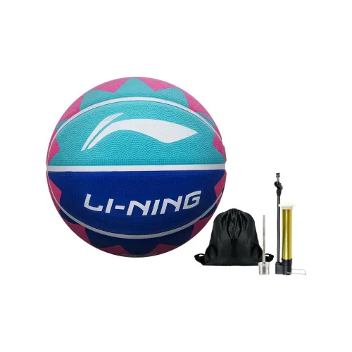LiNing Rubber Basketball Blue/Sky Blue/Pink Size 5 Training Kids'
