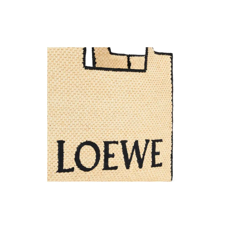 LOEWE Raffia Fiber Tote Bag Shopping Bag Handbag Large Size Women's Natural-4