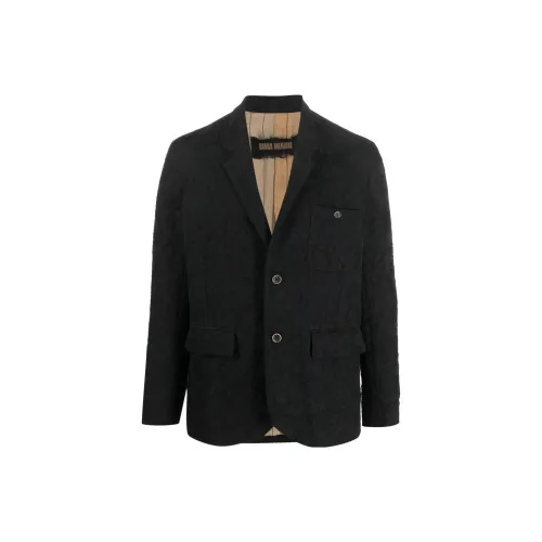 UMA WANG Patterned Jacquard Single-breasted Blazer