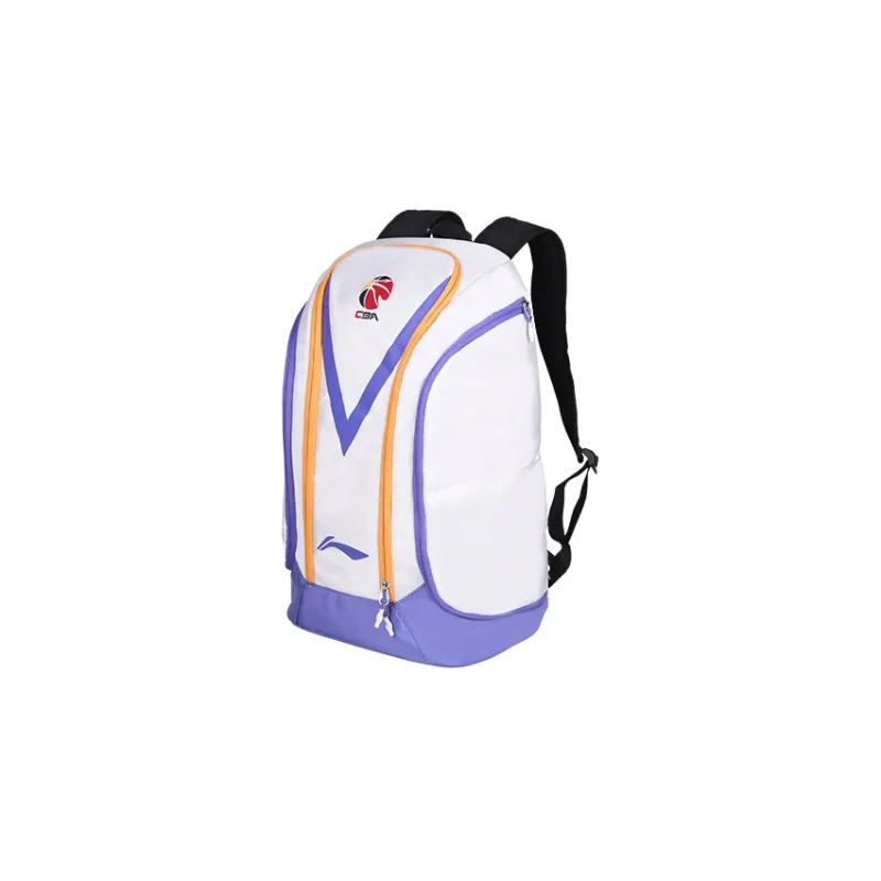 LiNing Artificial Leather Fabric Basketball Bag Backpack Regular Unisex Purple/White-1
