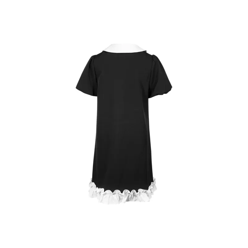 3COLOUR Sancai/3COLOUR Ibudu Series Short-Sleeved Dresses Women's Black-1
