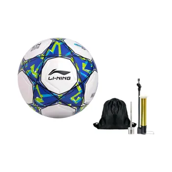 LiNing Size 4 Soccer TPU Machine Stitched Soccer Ball Unisex White/Light Blue/Green/Dark Blue