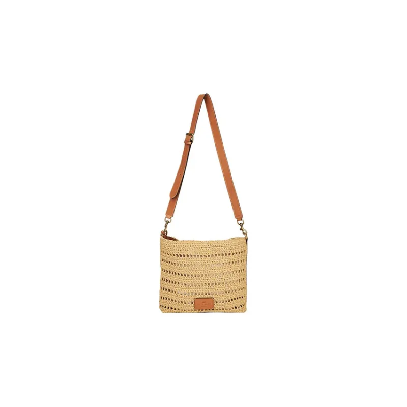 ETRO Perforated Logo Patch Woven Shoulder Bag-0