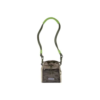 COMBACK Polyamide Crossbody Bag Small Size Unisex Light Khaki/Orange & Green