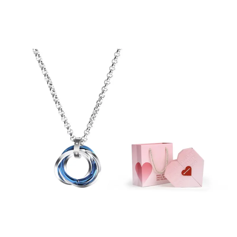 JUICY GRAPE Individual Three Loop Minimalist Style Versatile Collarbone Chain Necklaces Men's-6