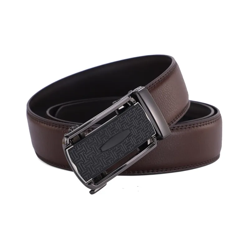 KENMO Subtle And Elegant Business Casual Convenient Automatic Buckle Width 3.5cm Gift Box Set Leather Belts Men's-6
