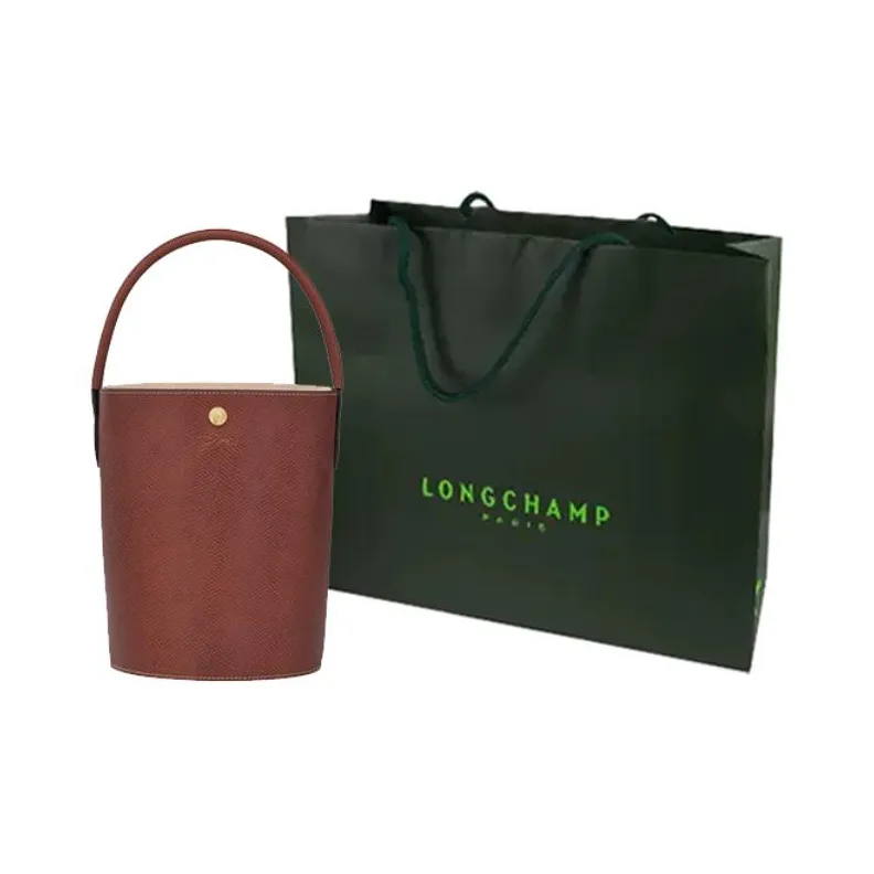 LONGCHAMP Épure Logo Embossed Small Bucket Bag-8