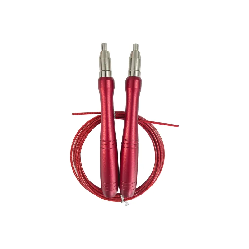 BSELEON Fitness Training Non Countable Jump Ropes Fitness Crowd Steel Wire Rope, Aluminum Alloy Controller 3m-5