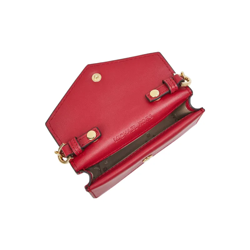 MICHAEL KORS Artificial Leather Envelope Bag Crossbody Bag Shoulder Bag Small Size Women's Red-2