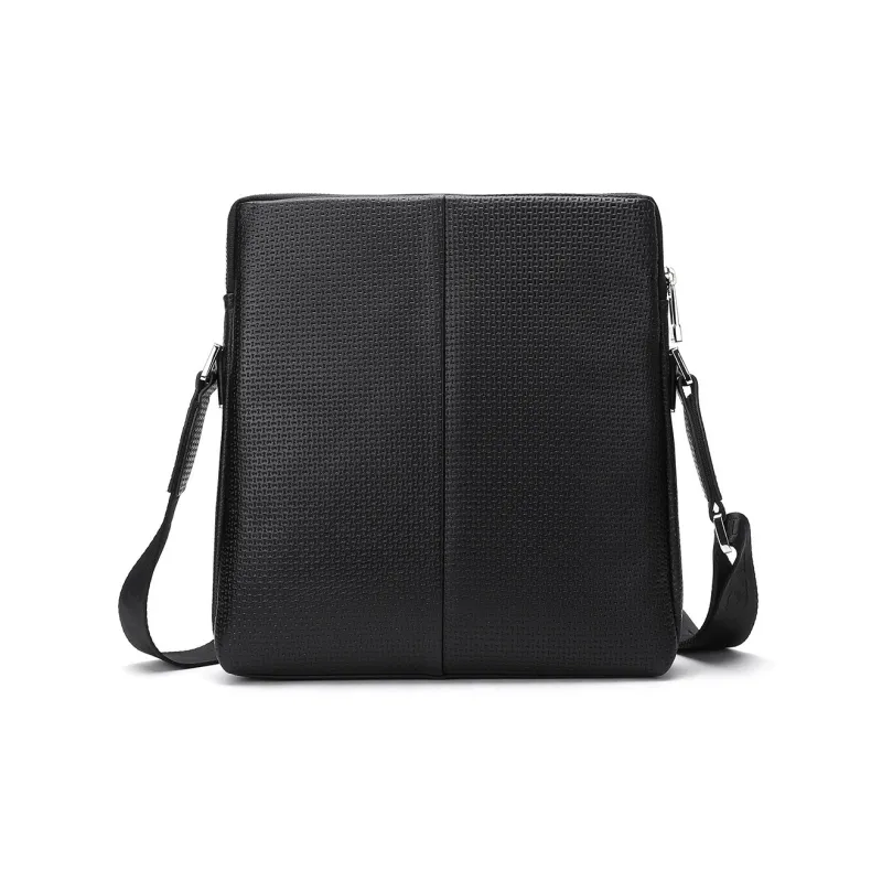 ELLE HOMME Top Grain Cow Leather Shoulder Bag Regular Men's Solid Color-1