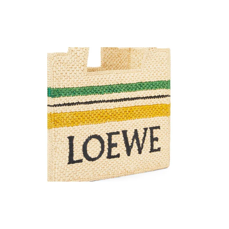 LOEWE Raffia Fiber Tote Bag, Shopping Bag, Handbag Medium Size Women's Natural-5
