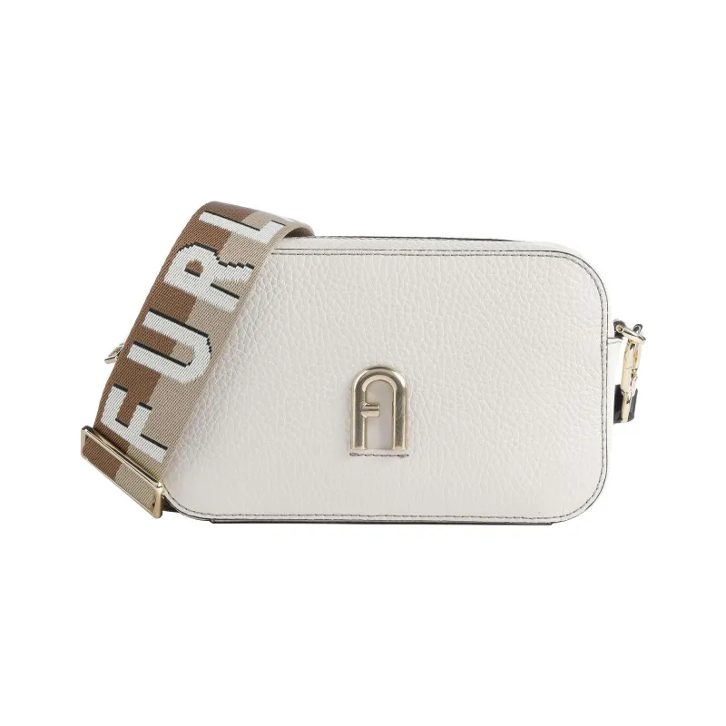 Furla Primula Grained Leather Camera Bags Crossbody Bag Shoulder Bag Women's White-0