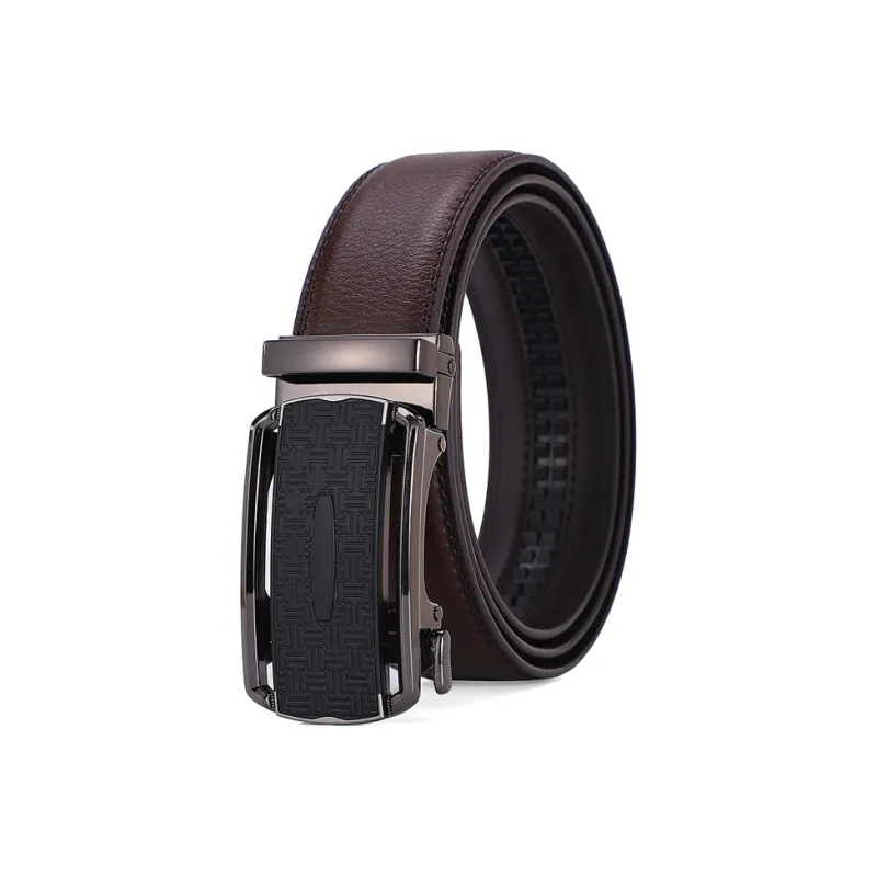 KENMO Subtle And Elegant Business Casual Convenient Automatic Buckle Width 3.5cm Gift Box Set Leather Belts Men's-5