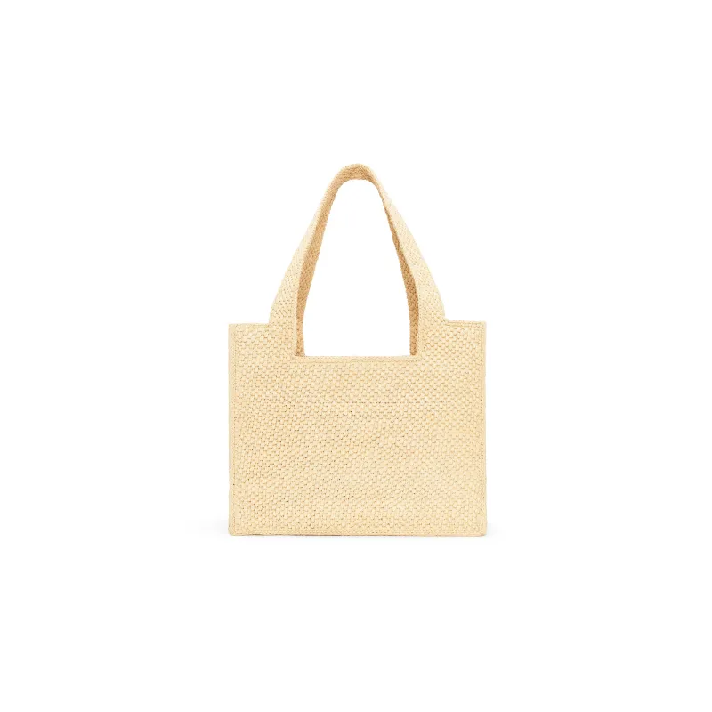 LOEWE Medium Font Tote In Raffia Natural-4