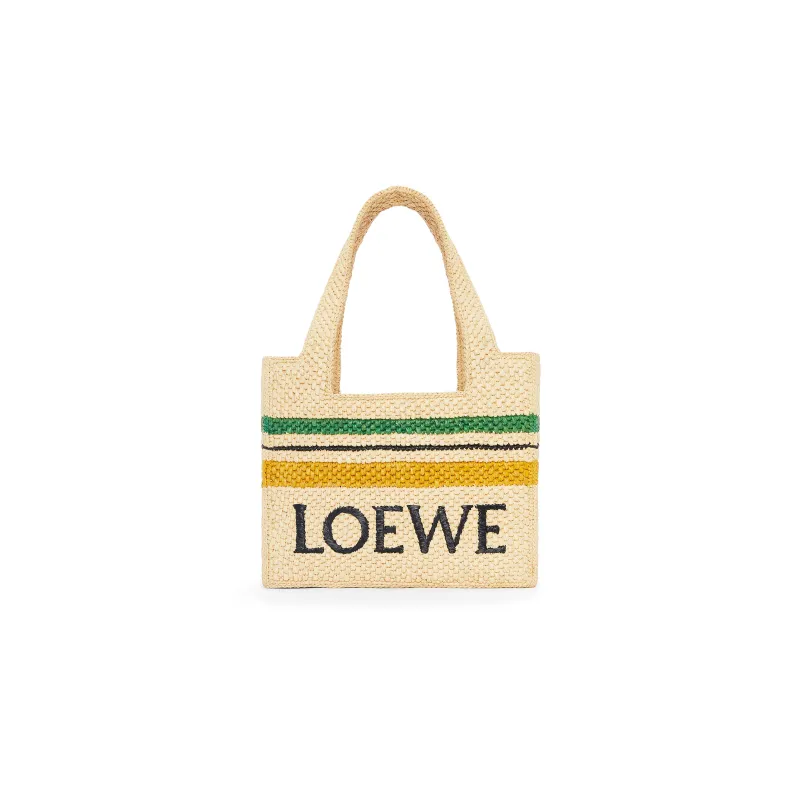LOEWE Raffia Fiber Tote Bag, Shopping Bag, Handbag Medium Size Women's Natural-0