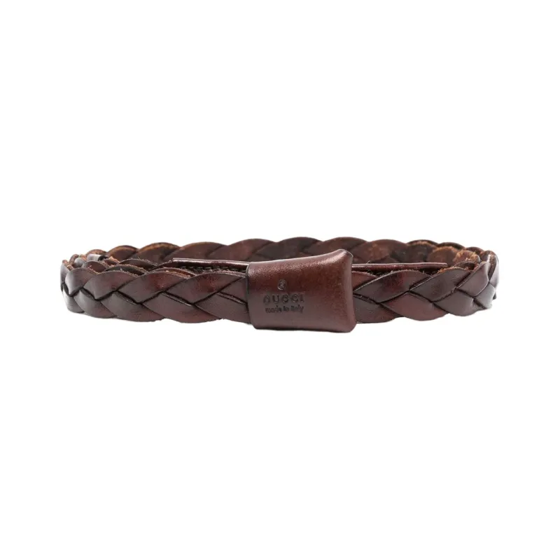GUCCI 1990s Braided Leather Belt-0