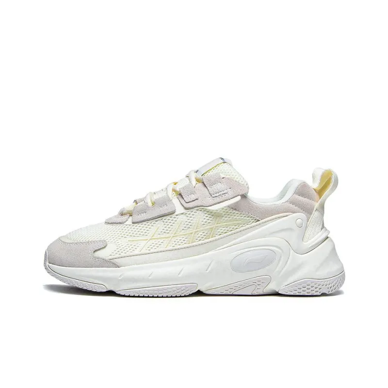 LiNing Nebula 2K Anti Slip Wear Resistant Low Top Sports Casual Shoes Women's Ecru-0