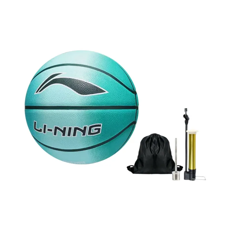 LiNing Rubber Basketball Green No. 5 No. 7 Training Match Unisex-4