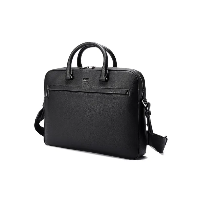 HUGO BOSS SS23 Polyester Laptop Bag, Briefcase, Shoulder Bag, Handbag Regular Men's Black-1