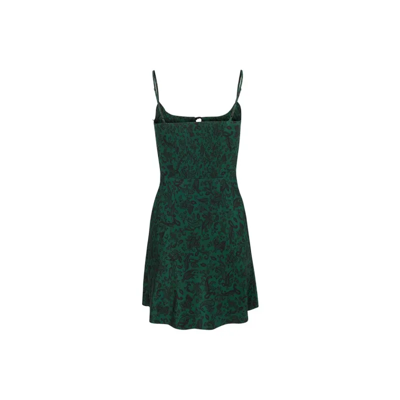 Realisation Par Slip Dress Women's Dazed Noir/Dazzling Black Floral Pattern-1