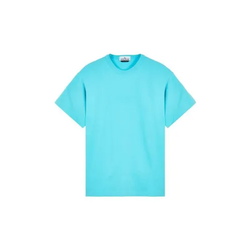 STONE ISLAND T-Shirts Men Turquoise Color