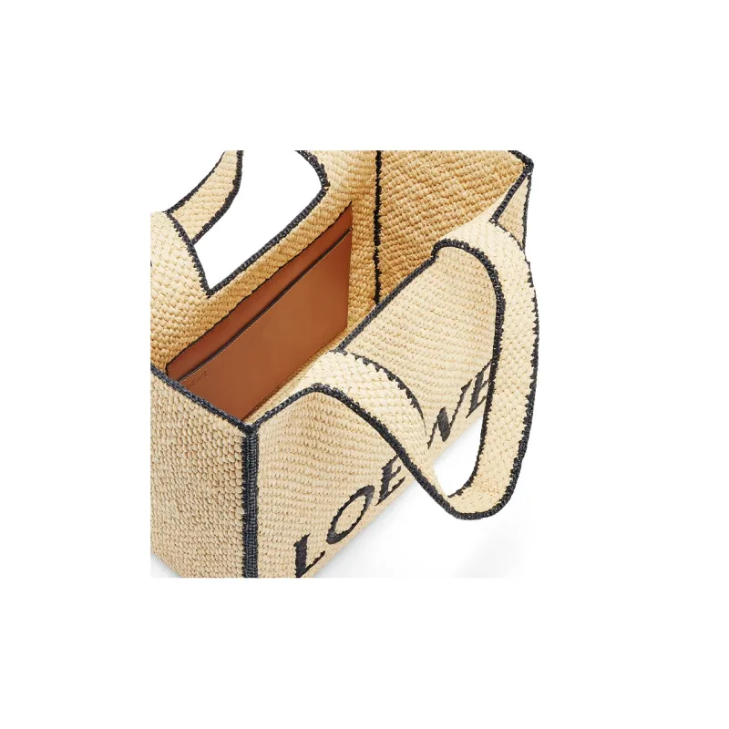LOEWE Raffia Fiber Tote Bag Shopping Bag Handbag Large Size Women's Natural-5