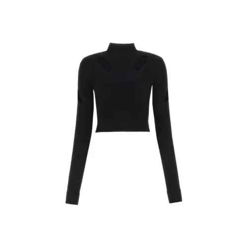 DION LEE Crop Tops Women's Black