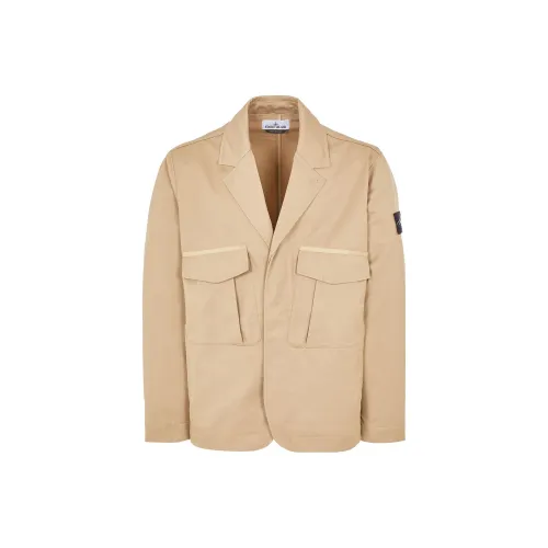 STONE ISLAND Business Suits Men Khaki