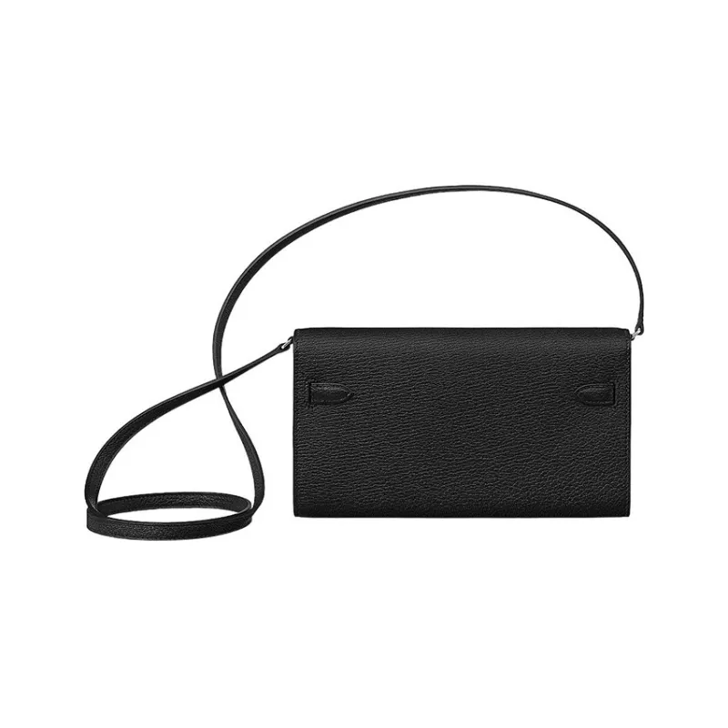 HERMES Kelly To Go Mysore Goat Skin Shoulder Bag Crossbody Bag Women's 89 Noir Black-1