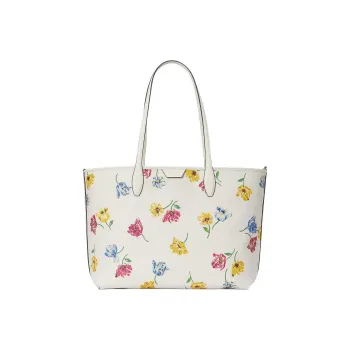 Kate Spade Artificial Leather Tote Bag, Shopping Bag, Handbag, Shoulder Bag Medium Size Women's Cream White