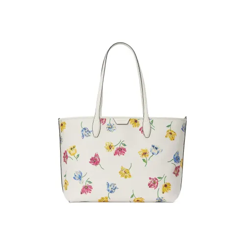 Kate Spade Artificial Leather Tote Bag, Shopping Bag, Handbag, Shoulder Bag Medium Size Women's Cream White