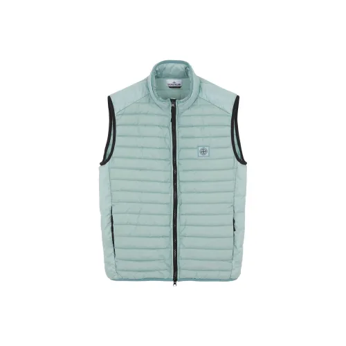 STONE ISLAND Vests Men Sky Blue