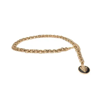 GUCCI 1990s Logo Charm Chain Belt