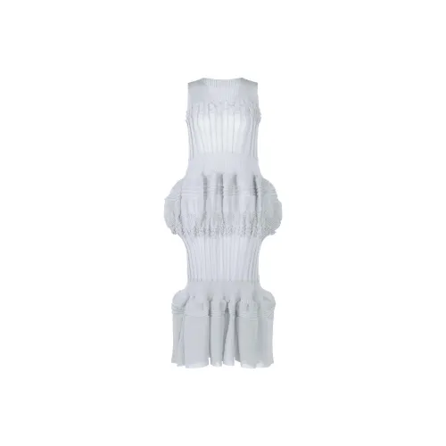 ISSEY MIYAKE Sleeveless Dresses Women's Light Gray