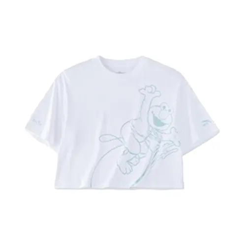 Sesame Street X ANTA Life Collection Crop Tops Women's Snowflake White