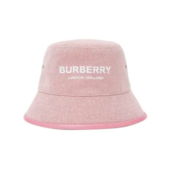 Burberry Embroidered Logo Bucket Hat