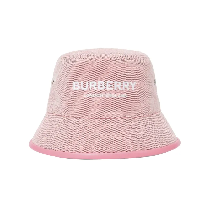 Burberry Embroidered Logo Bucket Hat-0