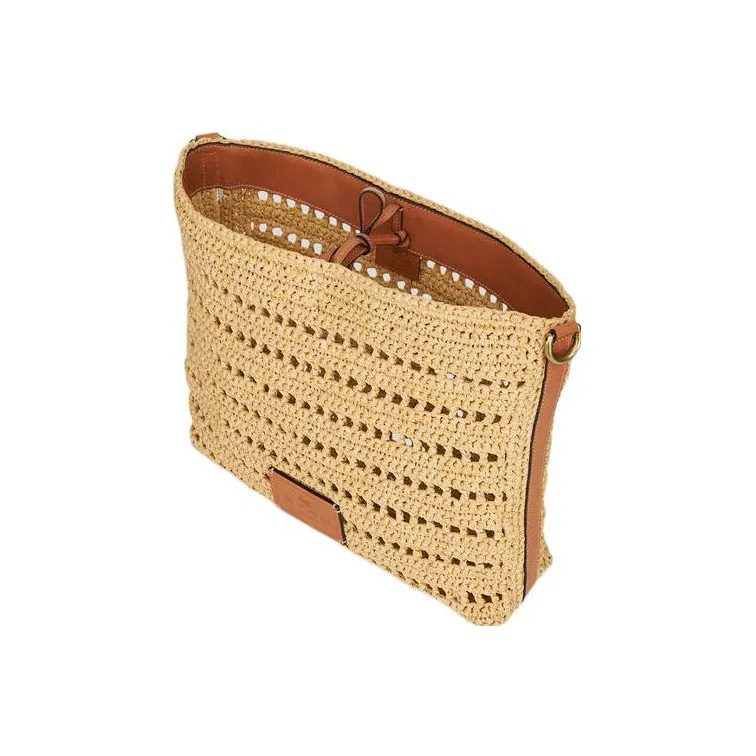 ETRO Perforated Logo Patch Woven Shoulder Bag-4