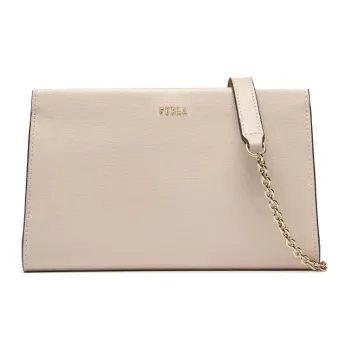 Furla Babylon Leather Envelope Bag Handbag Shoulder Bag Small Size Women's Flesh