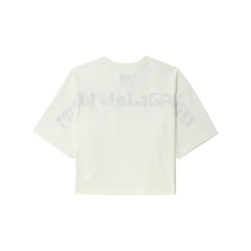 MUSIUM DIV Cut out detail Cropped T shirt-9